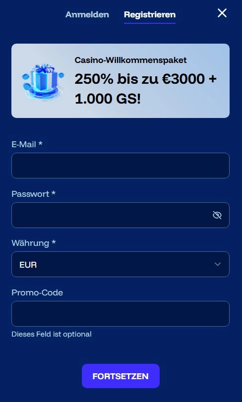 Registrierung und Login